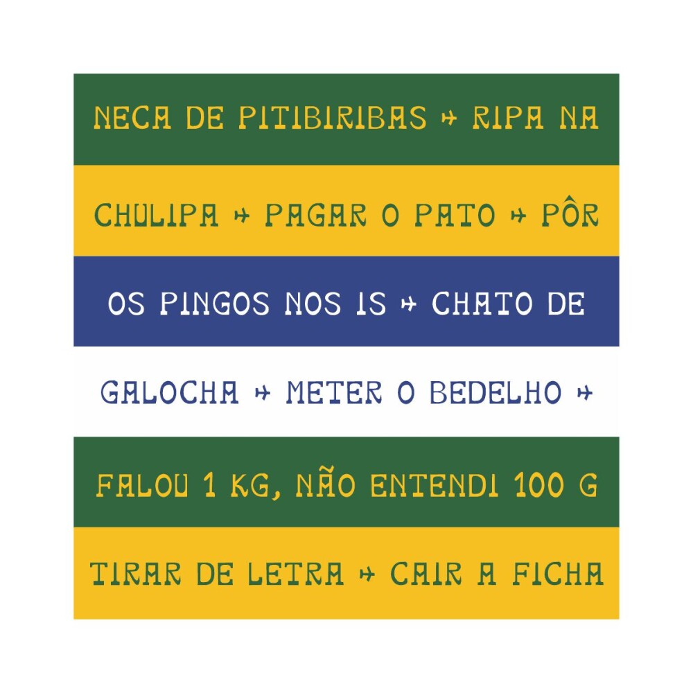 Porta copo/ ímã decorativo Idiomática - Neca de pitibiribas