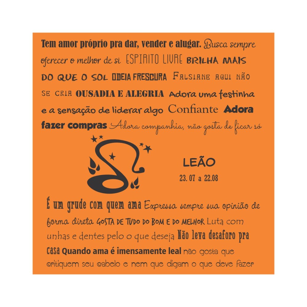 Porta copo/ ímã decorativo Signo Leão