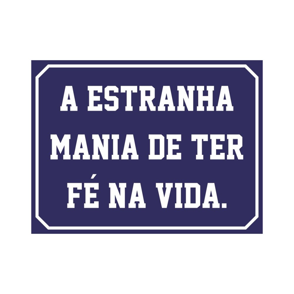 Placa decorativa 15x20 cm Estranha Mania