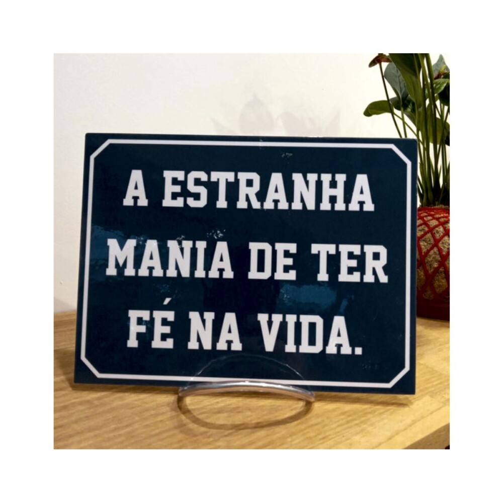 Placa decorativa 15x20 cm Estranha Mania