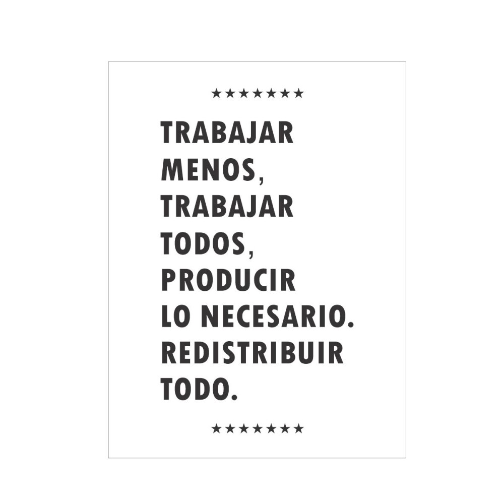 Placa decorativa 15x20 cm Trabajar menos
