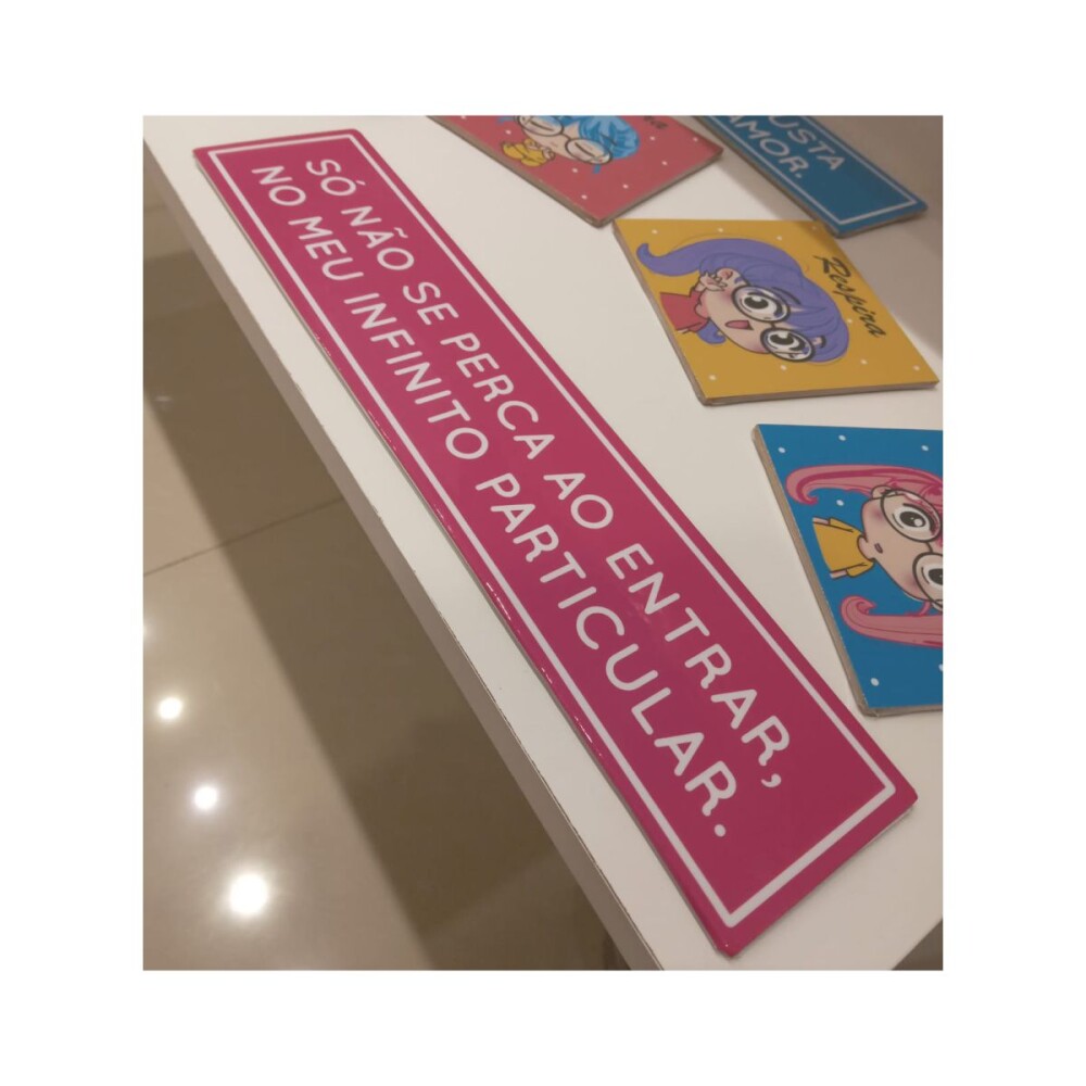 Placa decorativa 6x28 cm Infinito particular
