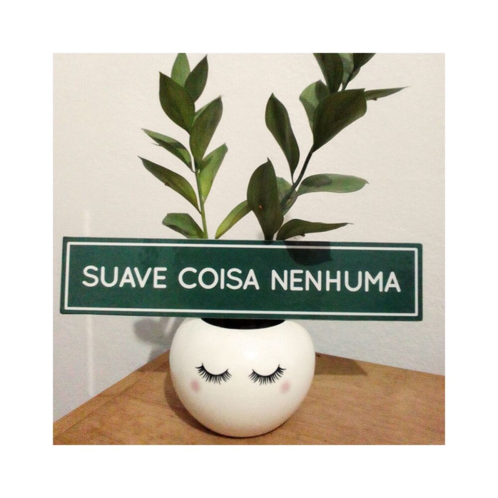 Placa decorativa 6x28 cm Suave coisa nenhuma