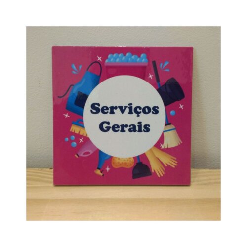 Porta copo/ímã decorativo Serviços Gerais