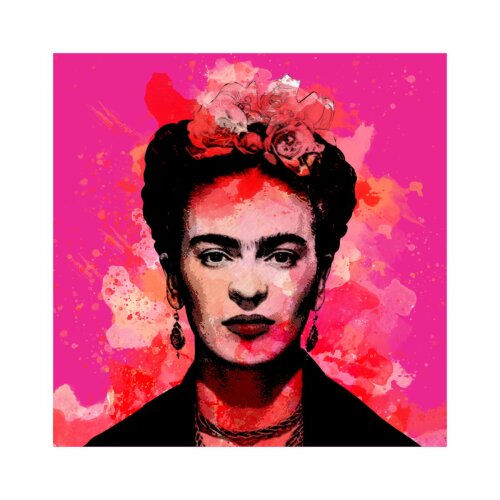 Porta copo/ímã decorativo Frida Rosa
