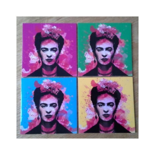 Jogo de Porta copo/ímã decorativo Frida