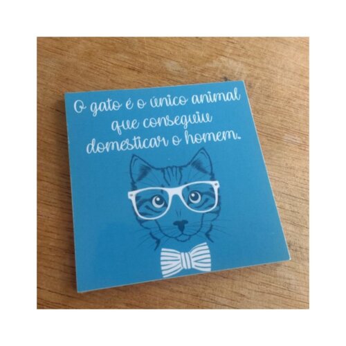 Porta copo/ímã decorativo Gato - Domesticar Homem
