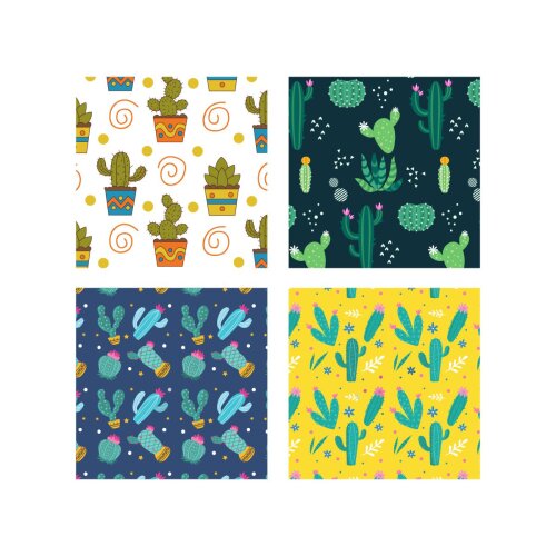 Jogo de Porta copo/ímas decorativos Cactos
