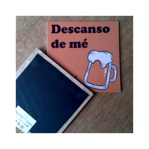 Porta copo/ímã decorativo Descanso de Mé Fundo Amarelo