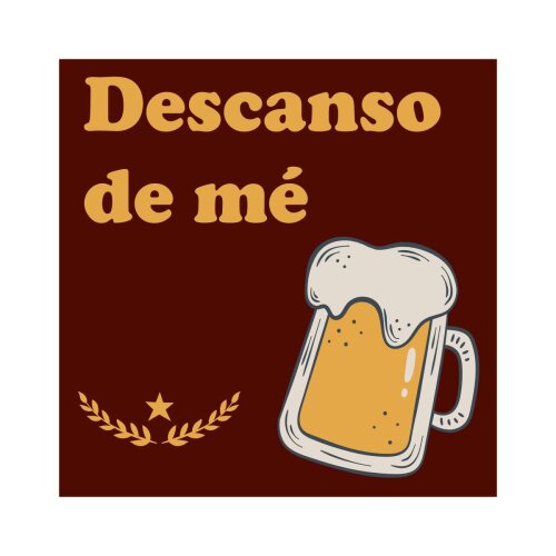 Porta copo/ímã decorativo Descanso de Mé Fundo Marrom