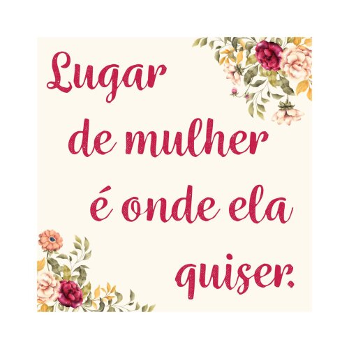 Porta copo/ímã decorativo Lugar de mulher