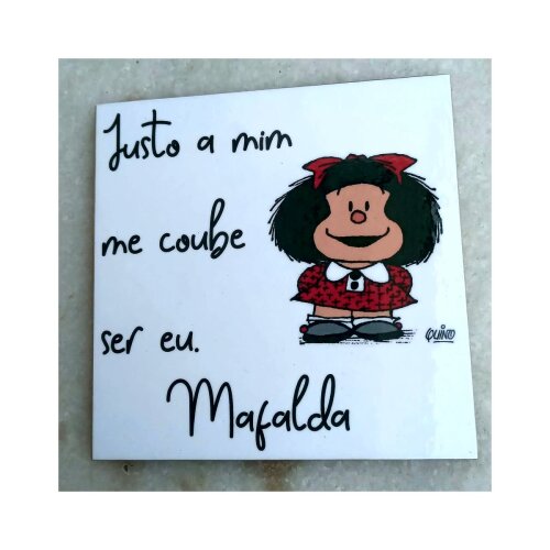 Porta copo/ímã decorativo Mafalda