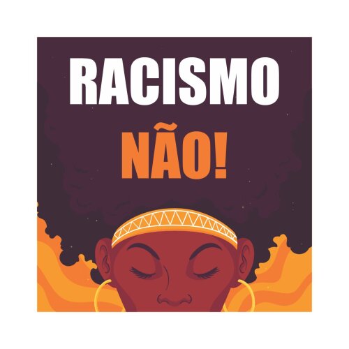 Porta copo/ímã decorativo Racismo Não