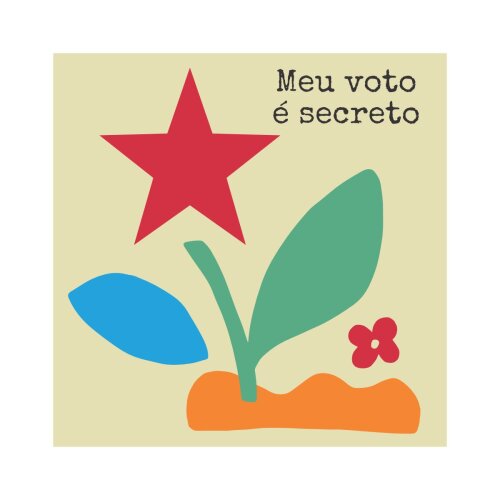 Porta copo/ ímã decorativo Meu voto é secreto