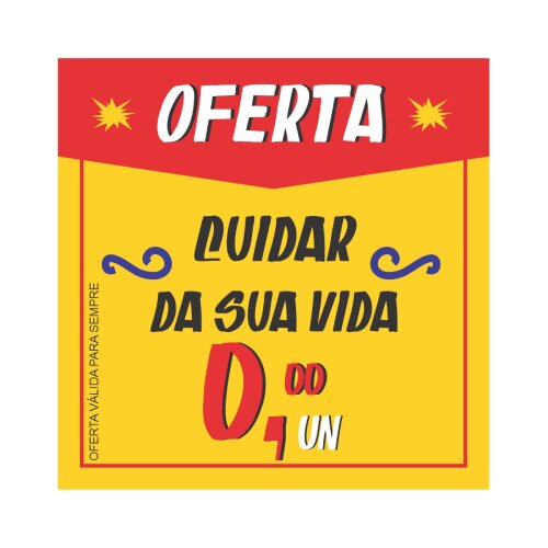 Porta copo/ ímã decorativo Oferta cuidar da sua vida