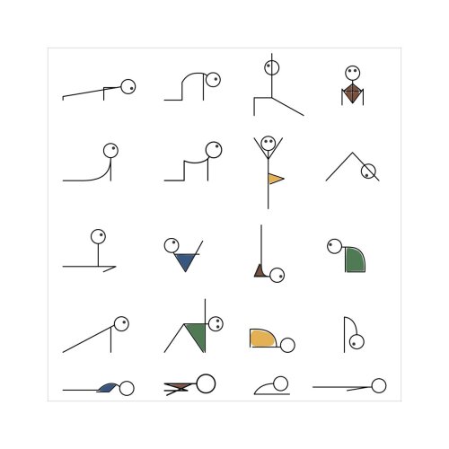 Porta copo/ ímã decorativo Posições Yoga