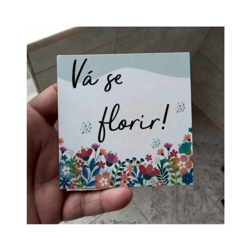 Porta copo/ ímã decorativo Vá se florir!