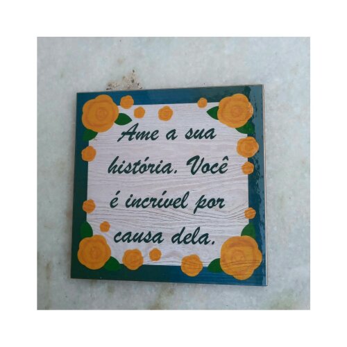 Porta copo/ímã decorativo Ame a sua história