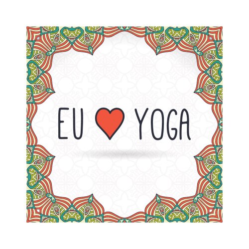 Porta copo/ ímã decorativo Eu Amo Yoga