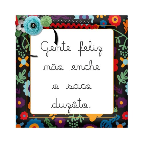Porta copo/ ímã decorativo Gente Feliz