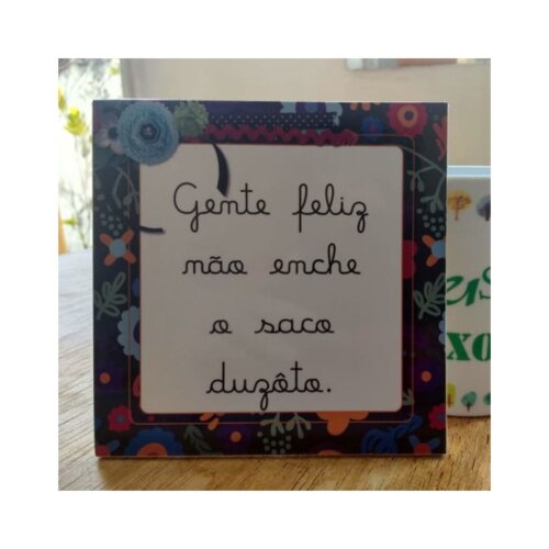 Porta copo/ ímã decorativo Gente Feliz