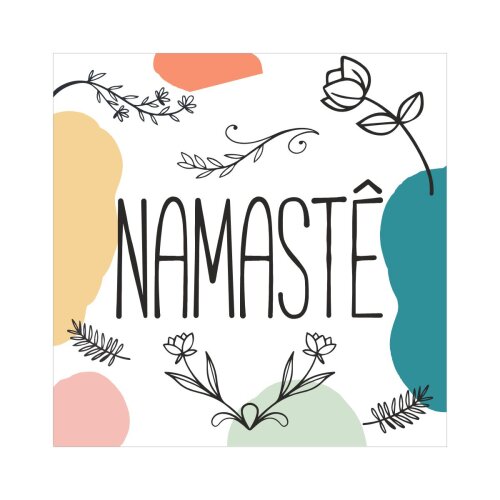 Porta copo/ ímã decorativo Namastê