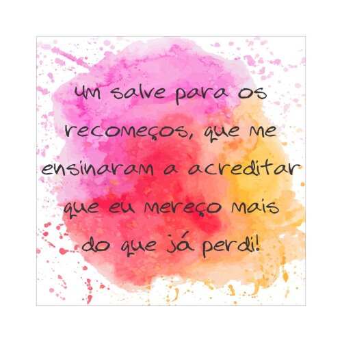Porta copo/ ímã decorativo Recomeços