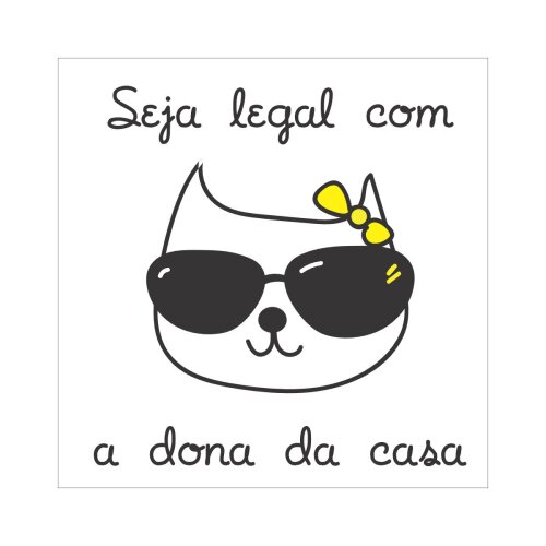 Porta copo/ ímã decorativo Seja Legal com a Dona da Casa Laço Amarelo