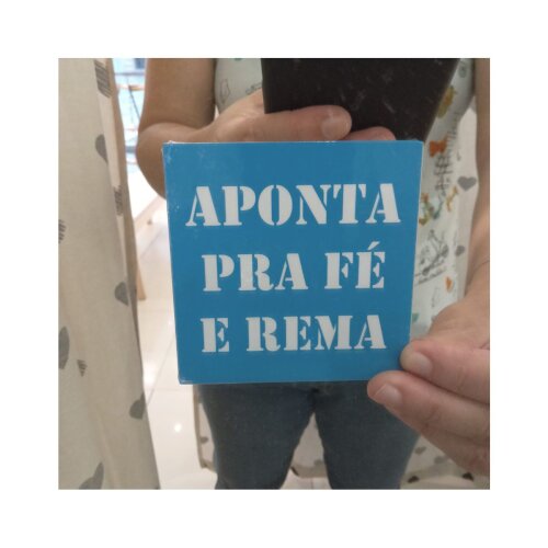Porta copo/ ímã decorativo Aponta pra fé