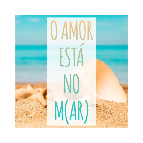 Porta copo/ ímã decorativo O amor está no mar