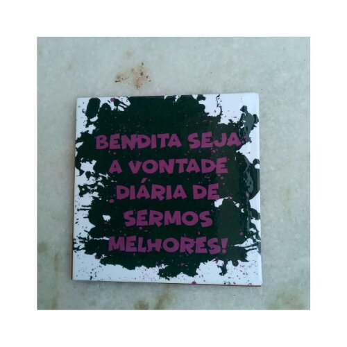 Porta copo/ ímã decorativo Bendita seja
