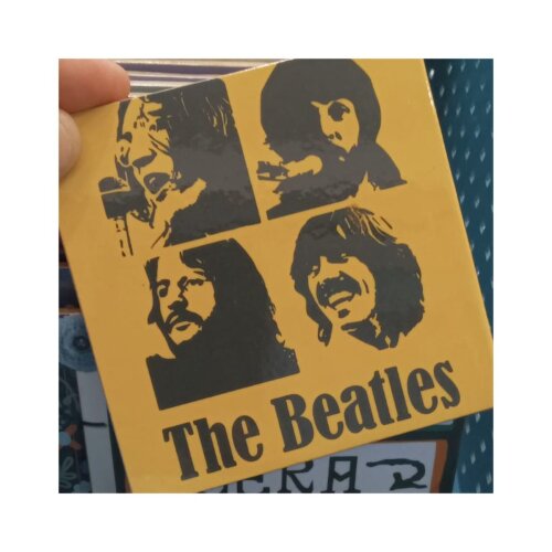 Porta copo/ ímã decorativo Os 4 meninos de Liverpool