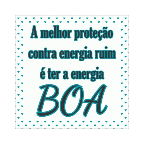 Porta copo/ ímã decorativo Energia boa