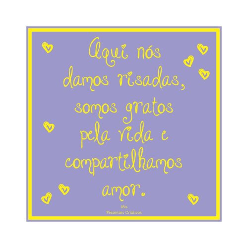 Porta copo/ ímã decorativo Aqui nós