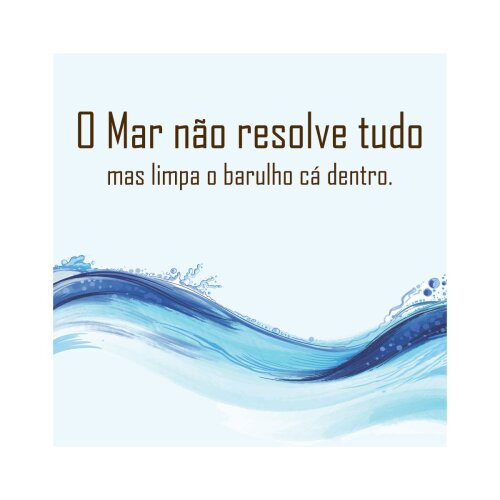Porta copo/ ímã decorativo O mar não resolve tudo