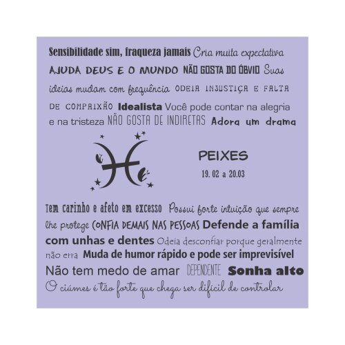 Porta copo/ ímã decorativo Signo Peixes
