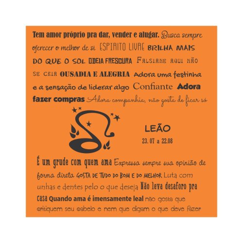 Porta copo/ ímã decorativo Signo Leão