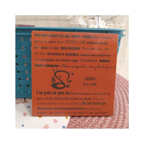 Porta copo/ ímã decorativo Signo Leão