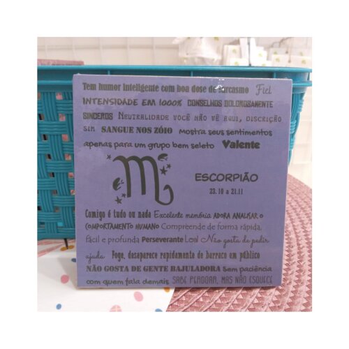 Porta copo/ ímã decorativo Signo Escorpião