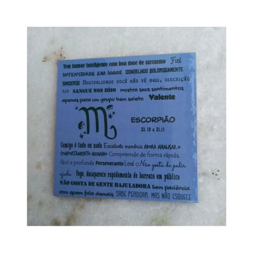 Porta copo/ ímã decorativo Signo Escorpião