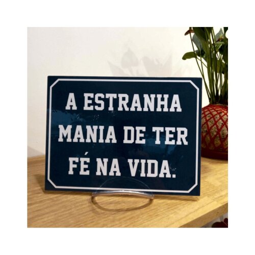 Placa decorativa 15x20 cm Estranha Mania