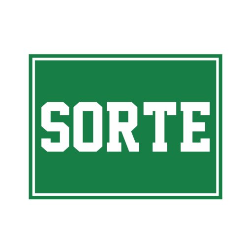 Placa decorativa 15x20 cm Sorte