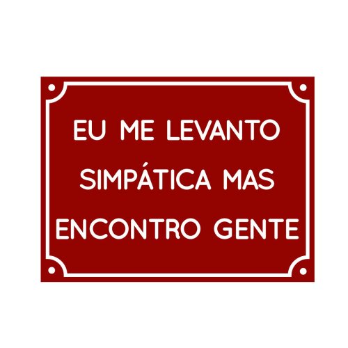 Placa decorativa 15x20 cm Simpática