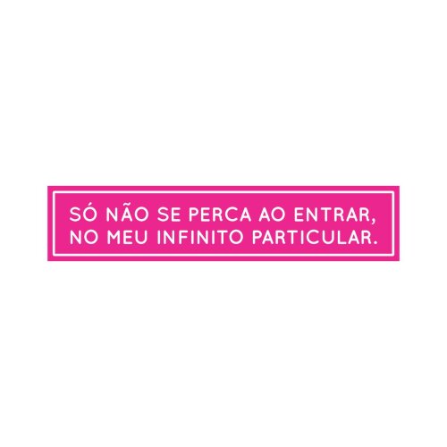 Placa decorativa 6x28 cm Infinito particular