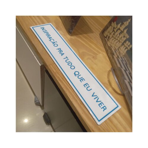 Placa decorativa 6x28 cm Inspiração pra tudo que eu viver