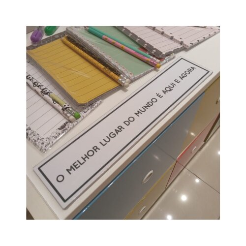 Placa decorativa 6x28 cm O melhor lugar do mundo