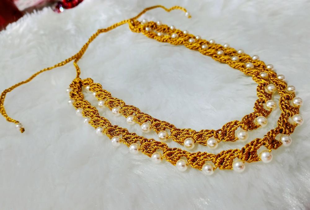 Colar Choker Pérolas Duplo