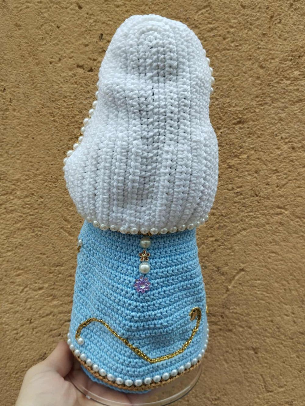 Nossa Senhora das Graças Amigurumi Santinha de Crochê Artesanat