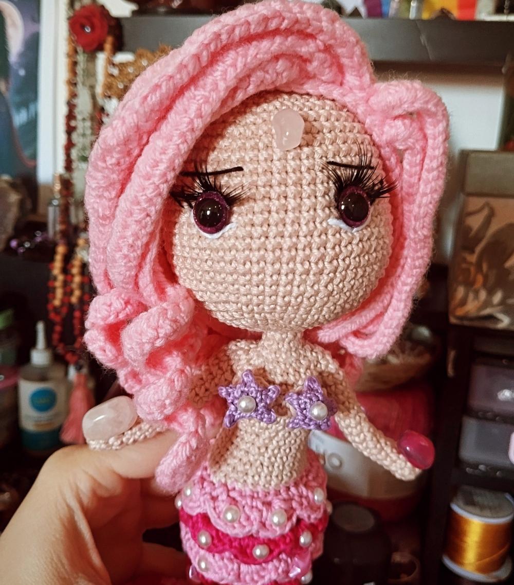 Sereia em Crochê Amigurumi Místico Esotérico