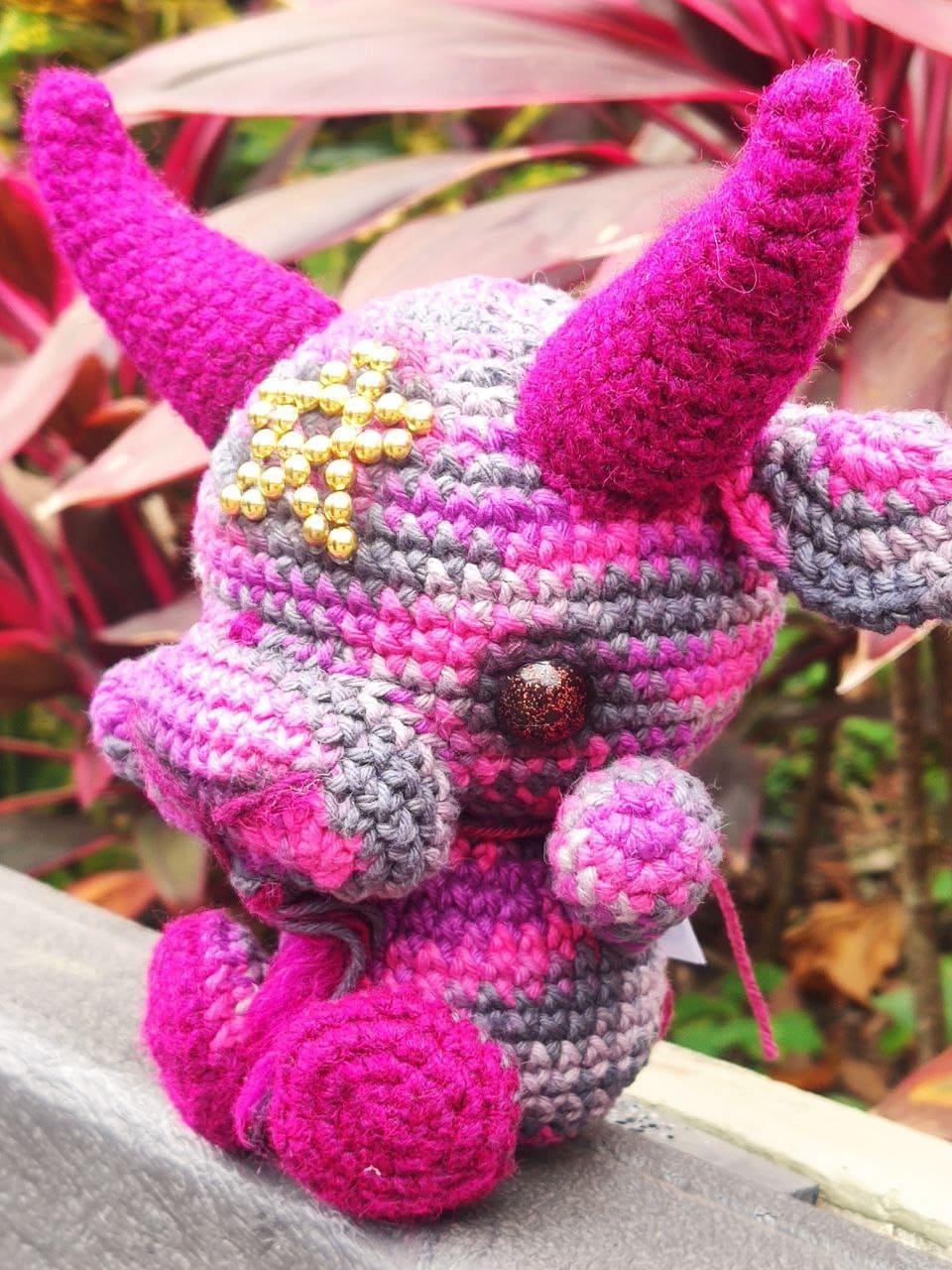 Baphomet Amigurumi Baphominho Crochê Artesanal Místico Esotéri